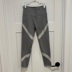 Aerie Chill. Play. Move. Gray with White Mesh Athletic Leggings Size Small
